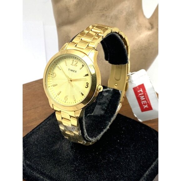 Timex Women's Watch TW2V36000 Quartz Gold Tone Stainless Steel 32mm - Picture 2 of 13